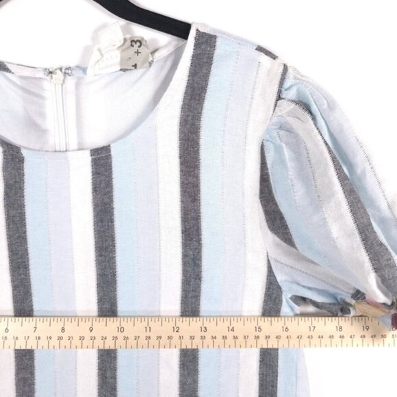 Loveriche Mini Dress Flare Striped Tassels Ruffled Hem‎ Cotton LD42842 SMALL - Picture 4 of 13